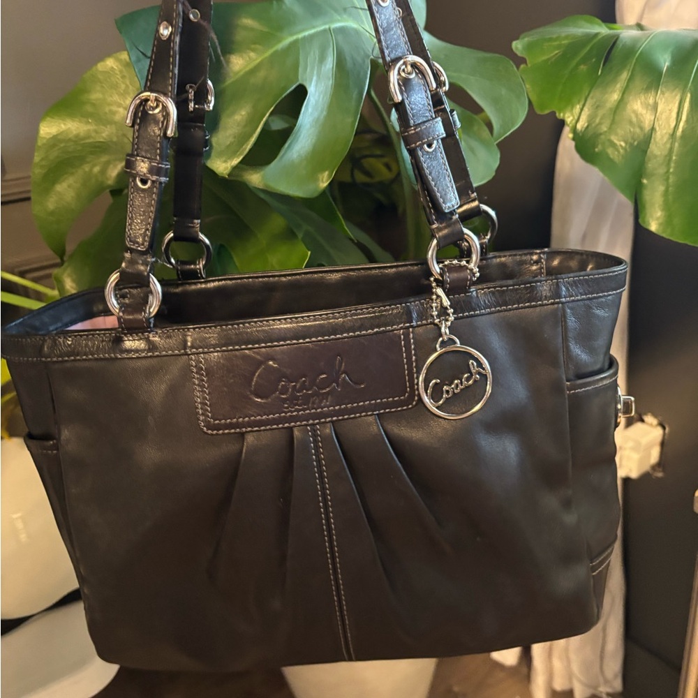 Coach Dark Brown Leather Shoulder Bag